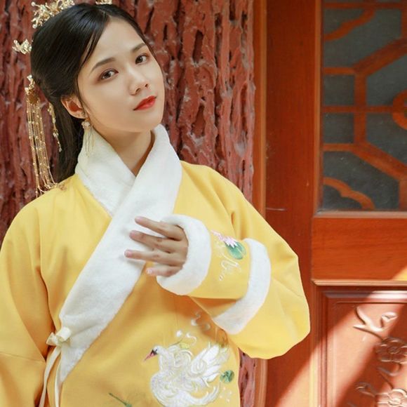 Swan Lake Embroidered Cardigan | Winter Blouse - Picture 2 of 7